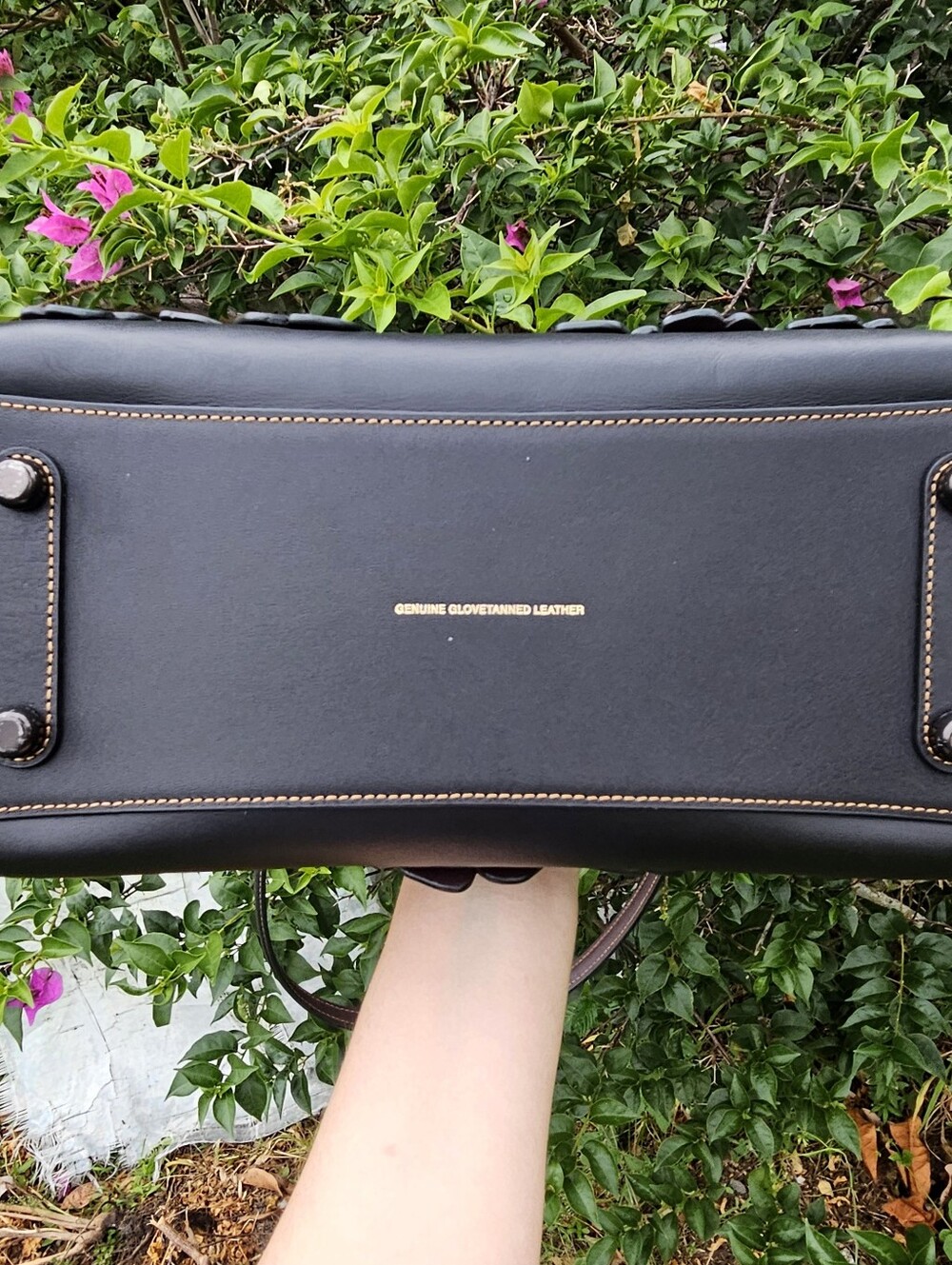 Coach Rogue 30 Tea Rose C8520 Black Multi Colorblock Leather Satchel - Picture 7 of 15